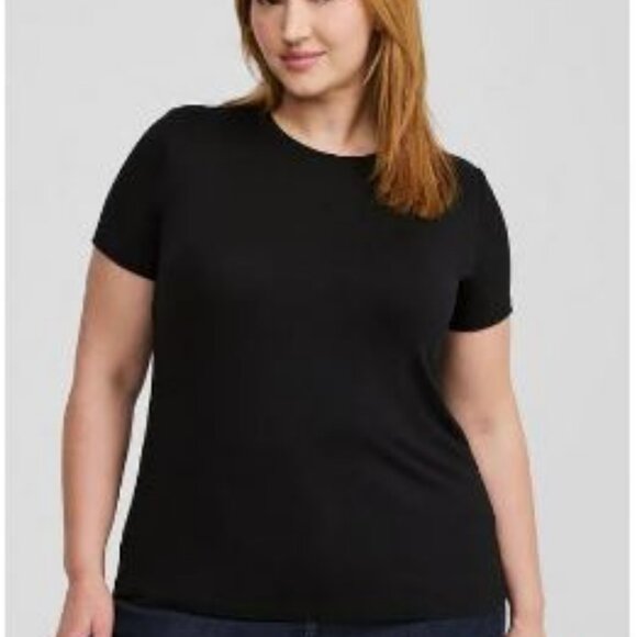 Torrid Super Soft Knit Black T-shirt - Picture 1 of 4